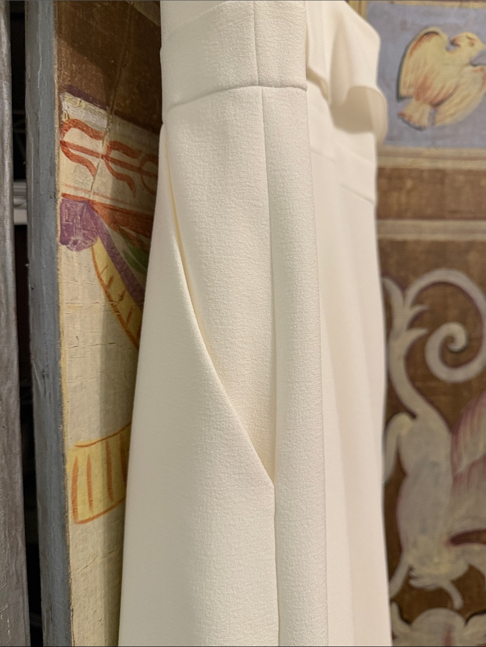 ANTONIO MELANI off white Ruffled Strap Jumpsuit size 4 - Picture 5 of 7
